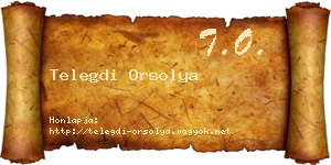 Telegdi Orsolya névjegykártya